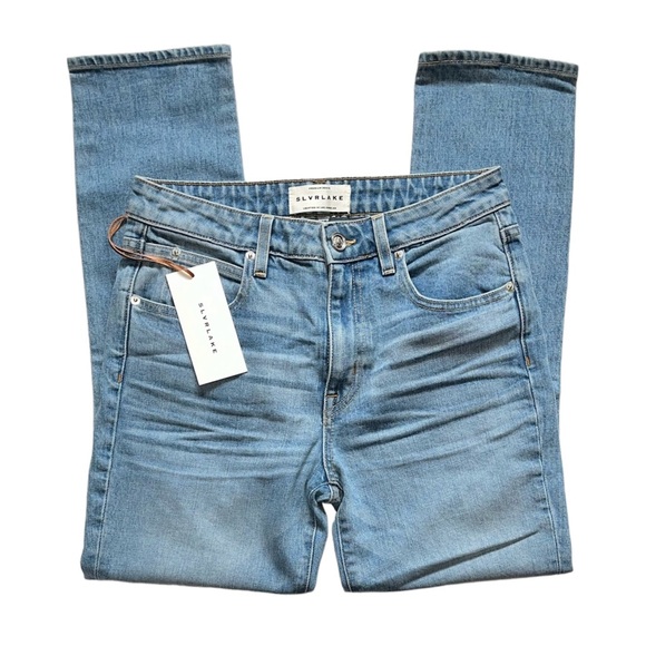 NEW SLVRLAKE Lou Lou Slim-fit Cropped Jeans size 28 Country Roads - Picture 9 of 11